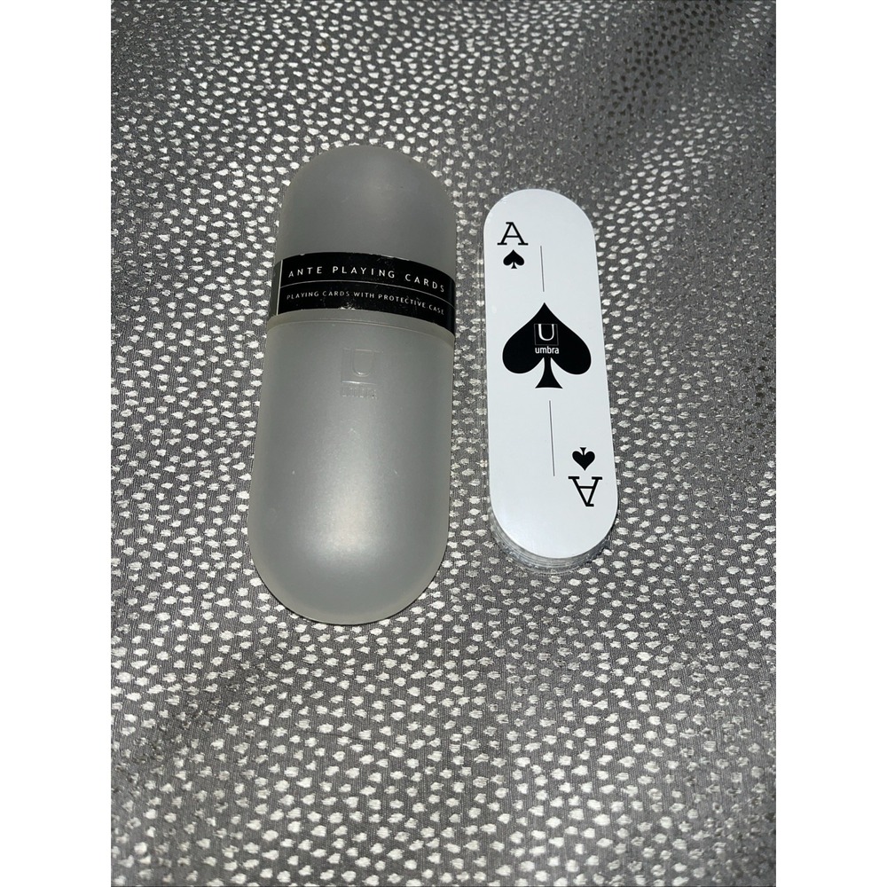 New Umbra Ante Playing Cards Oblong Oval Translucent Case Sealed